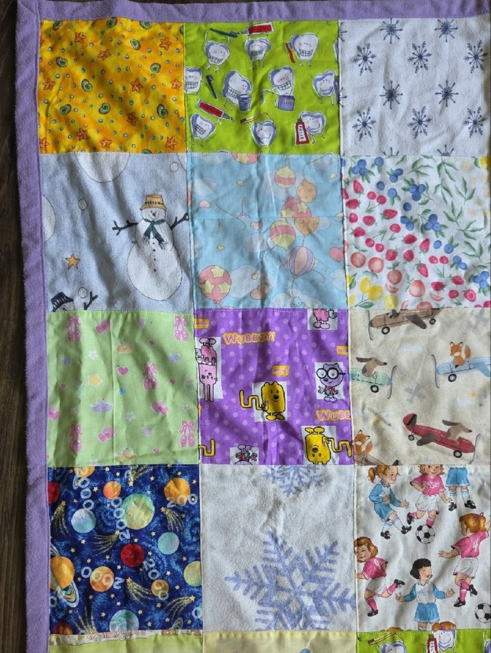 Handmade Patchwork Baby Quilt  45 In X 45 In